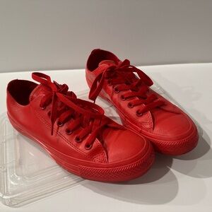 Red Rubber Chuck Taylor’s W7.5